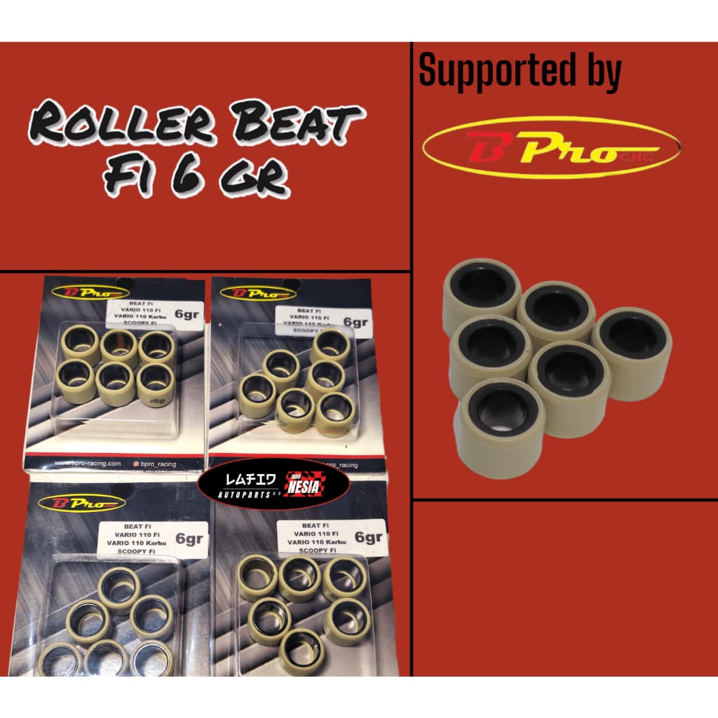 Roller Bpro Honda Beat Fi Vario 110 Karbu Scoopy Fi 6 7 8 9 10  12 gr