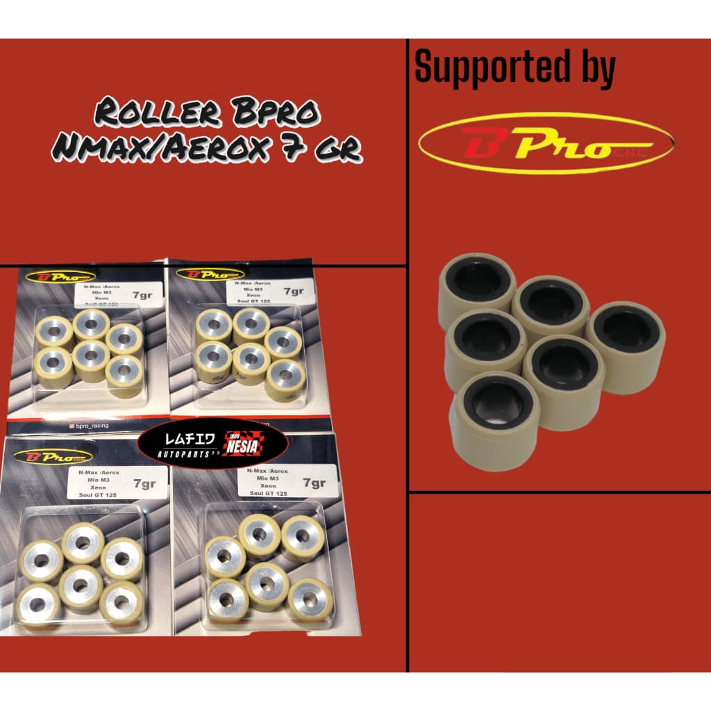 Roller Bpro Nmax/Aerox Mio M3 Xeoun Soul GT125 uk 7,8,9,11,12 Gr