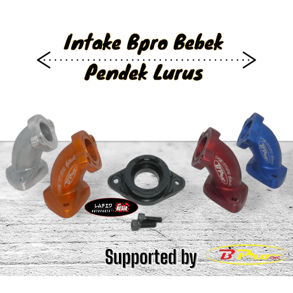 Intake Bpro Bebek 28/24 MM Pendek Lurus /28 MM Pendek Miring