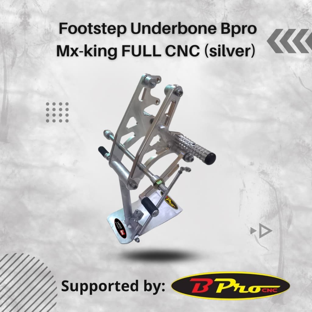 Footstep Underbone Bpro Mx-king FULL CNC (silver)