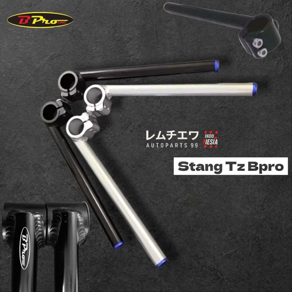 stang jepit tz bpro ukuran 31mm 33mm 37mm 41mm lurus 10 derajat cbr cb 150 gsx 150 ninja 250 yamah r25 lurus