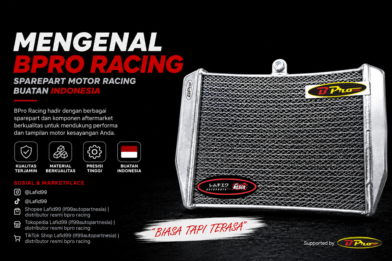 Mengenal BPRO Racing Indonesia: Sejarah, Kualitas CNC Billet Duralium T6, & Pilihan Juara Sirkuit